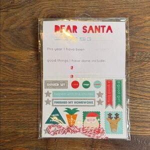 Meri Meri DEAR SANTA Wish List with Festive Stickers
